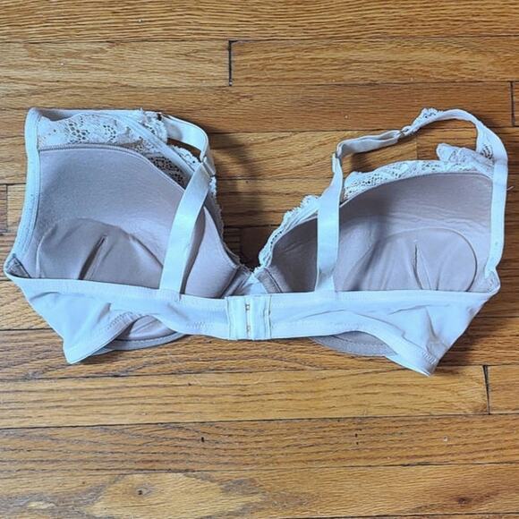 Thirdlove Lace Contour Plunge Ivory Tan Lace Push Up Bra- 34 E - Picture 2 of 3